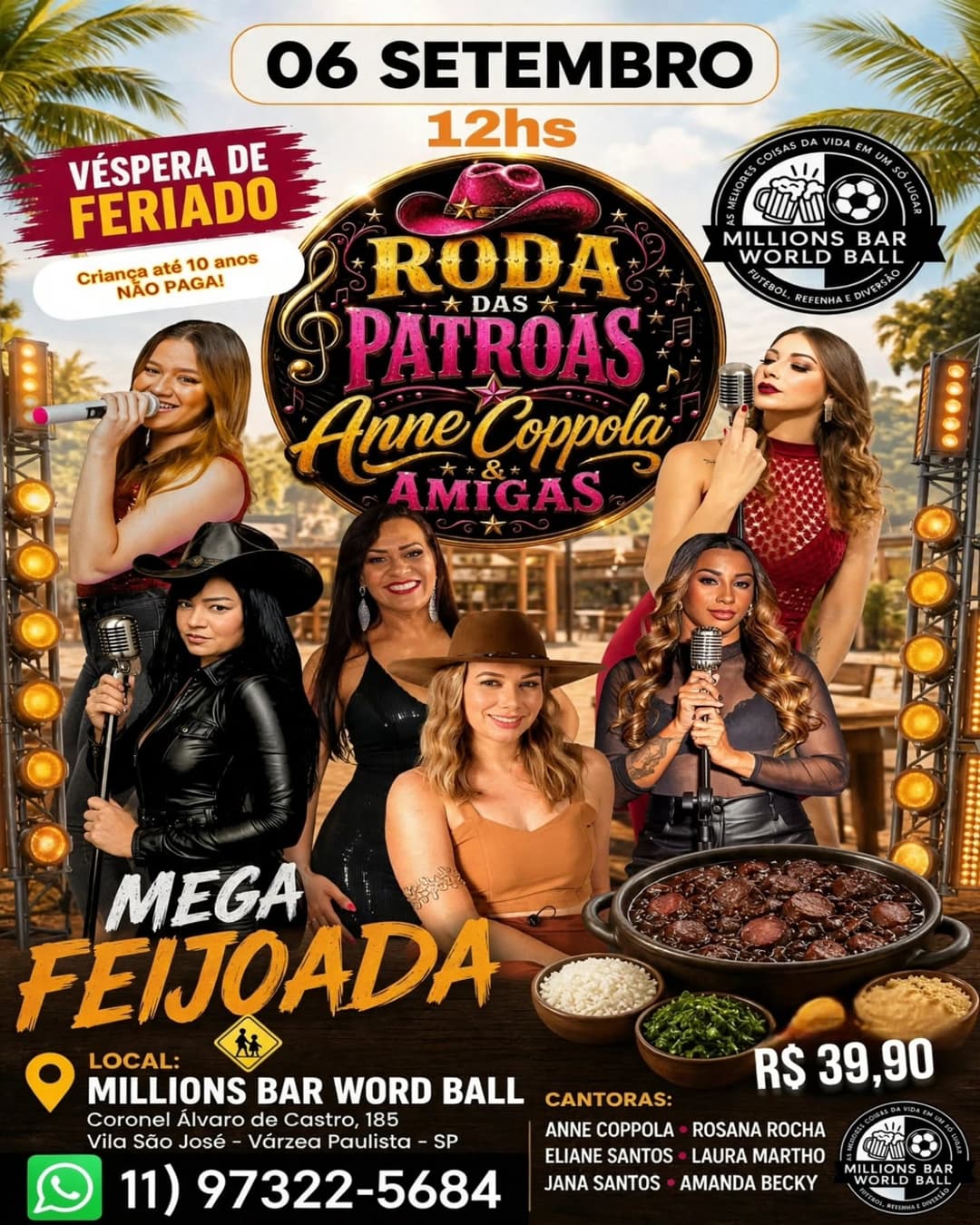 Flyer de Anne Coppola e Anne Coppola & Amigas