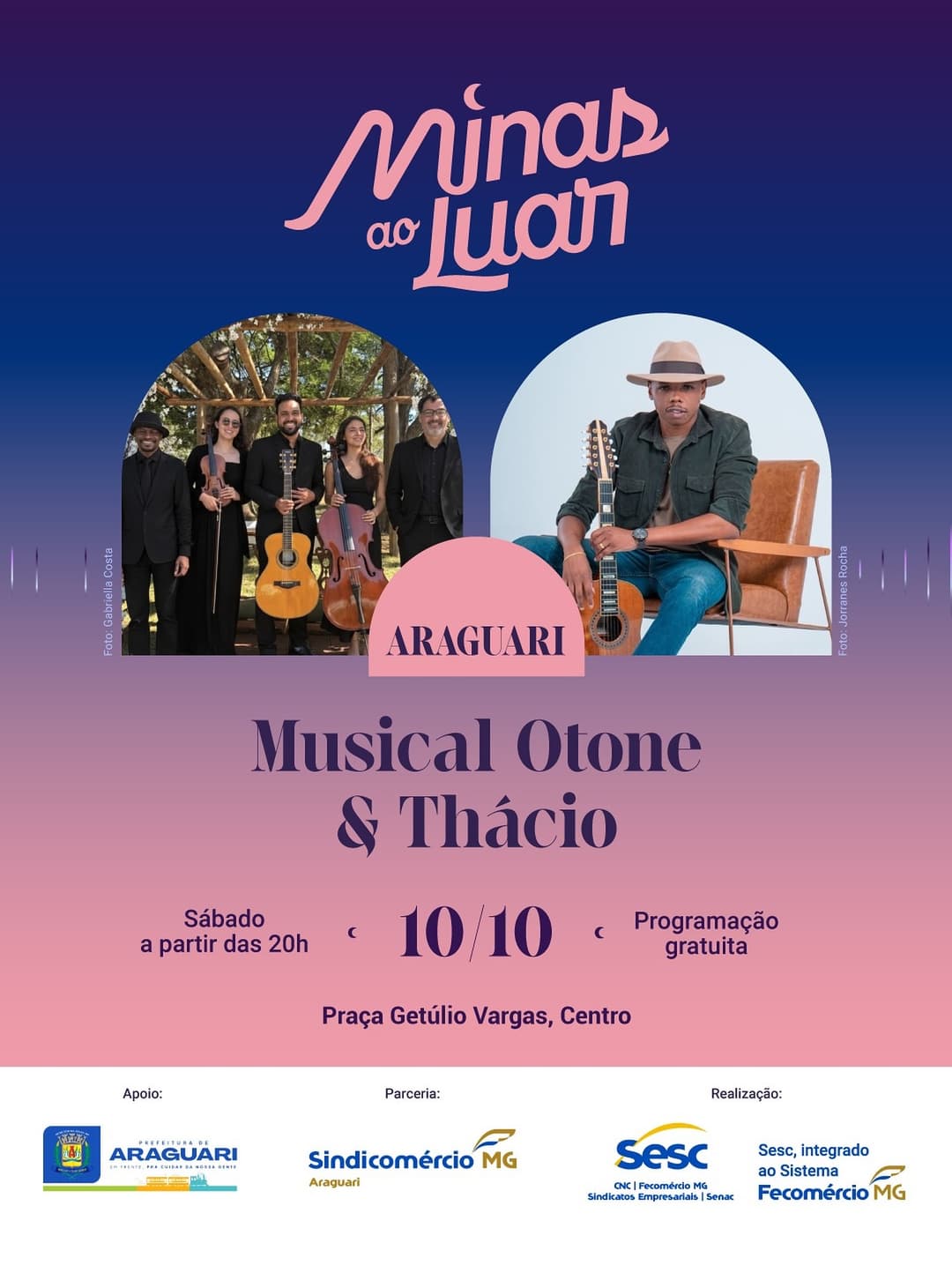 Flyer de Musical Otone e Thácio