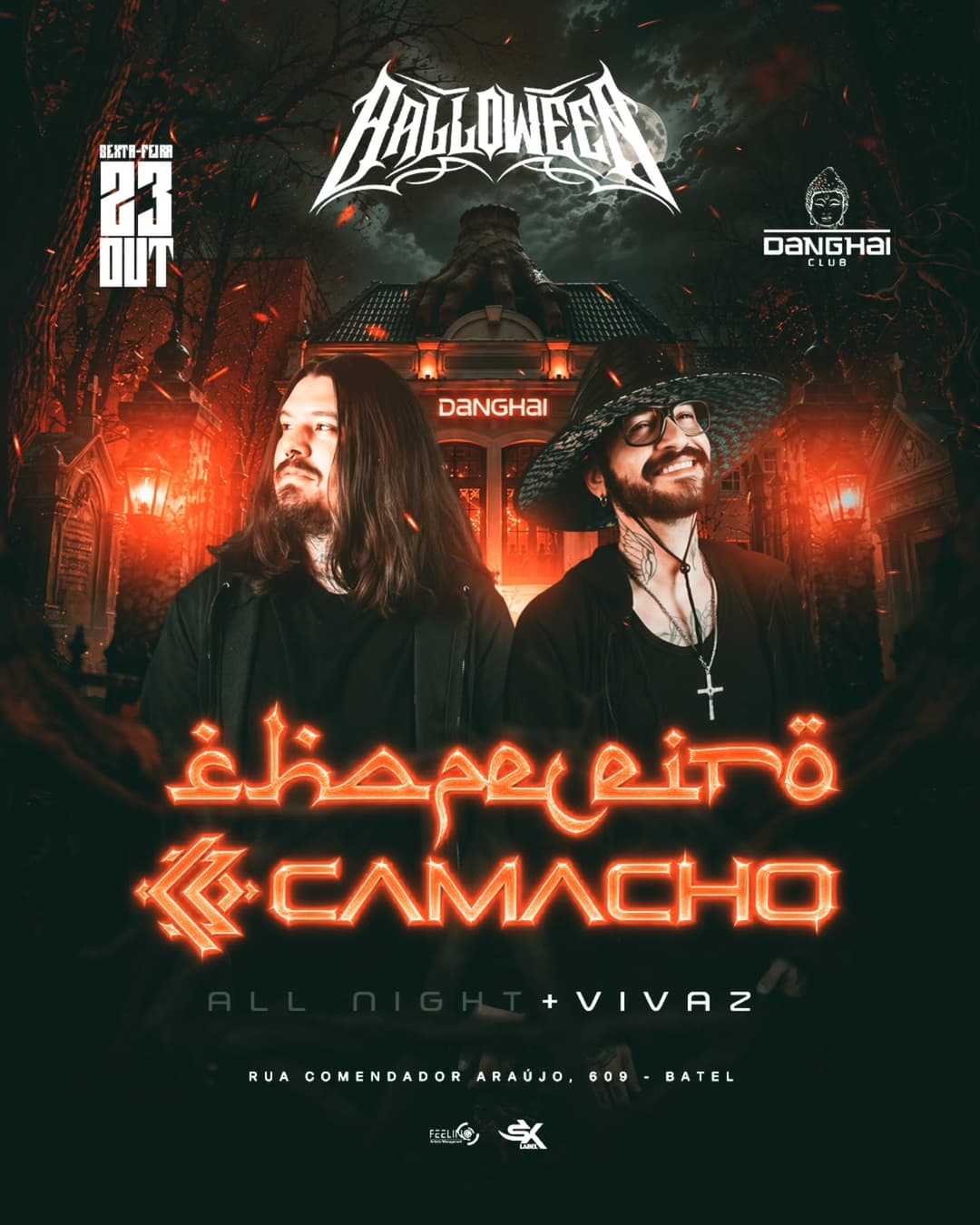 Flyer de Chapeleiro, henriquecamachodj e vivaz_music