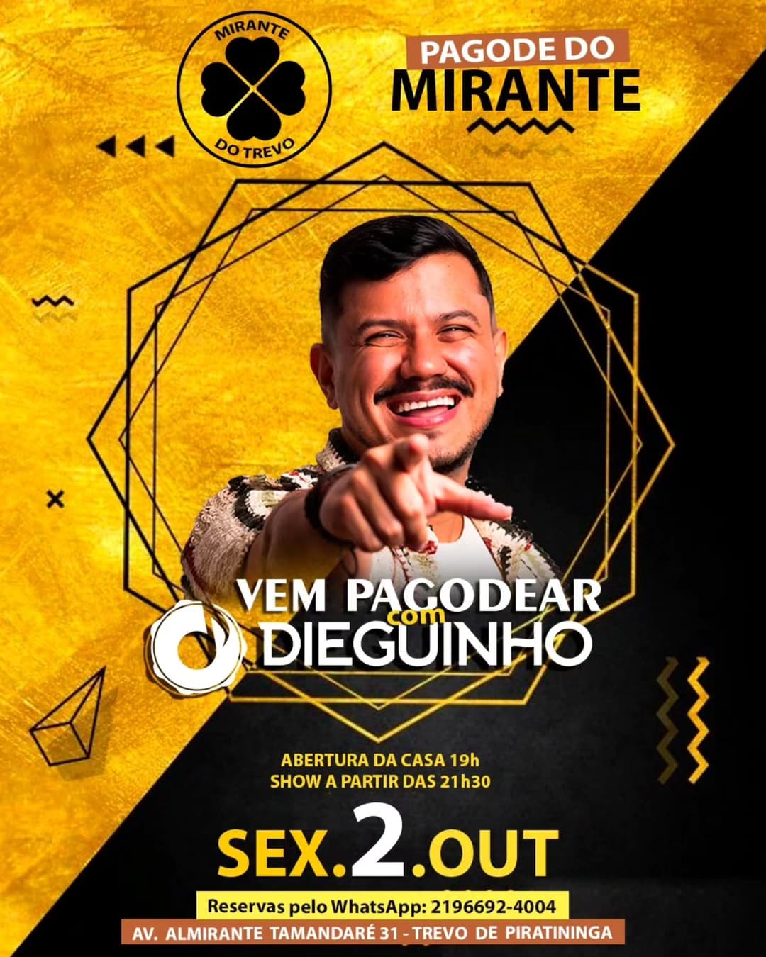 Flyer de Dieguinho