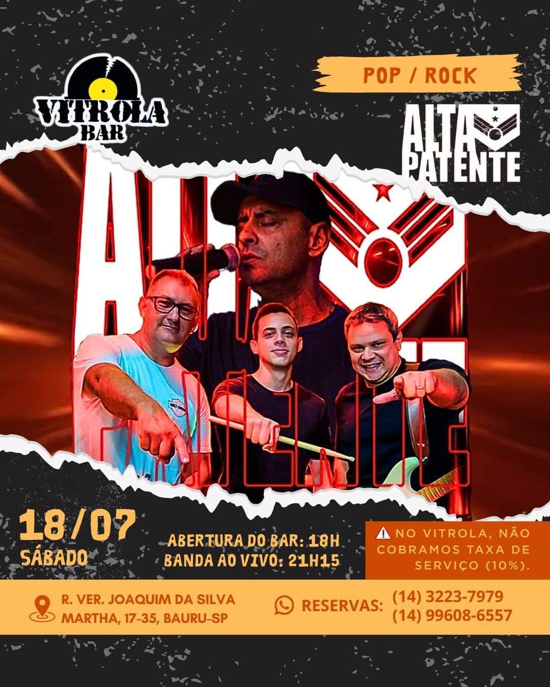 Flyer de Banda Alta Patente