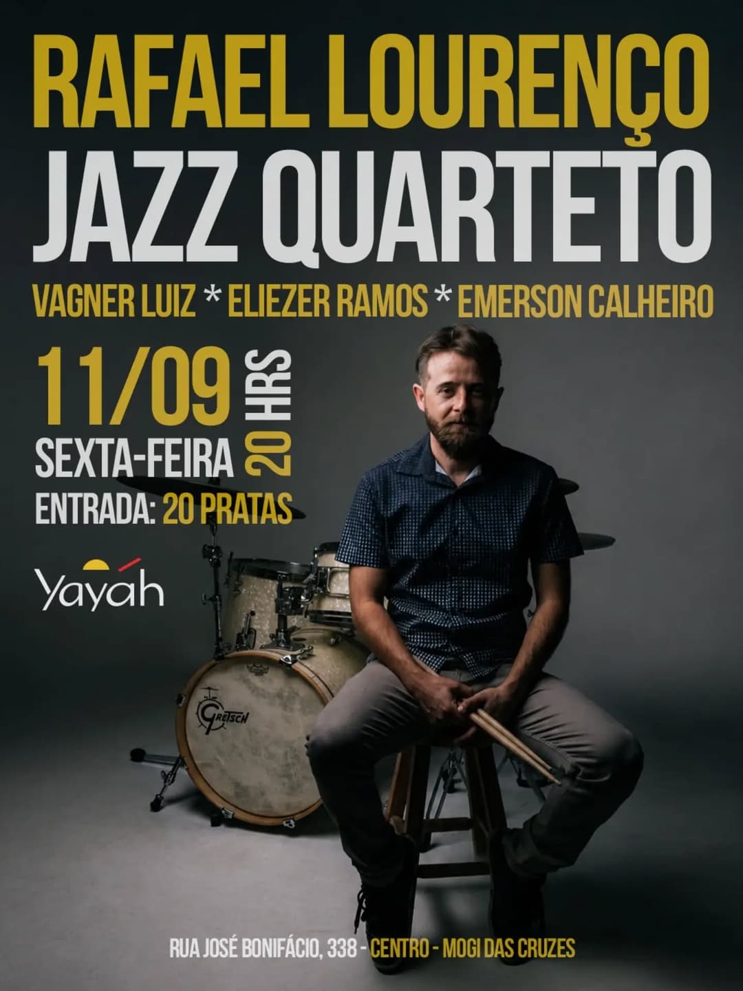 Flyer de Rafael Lourenço Jazz Quarteto
