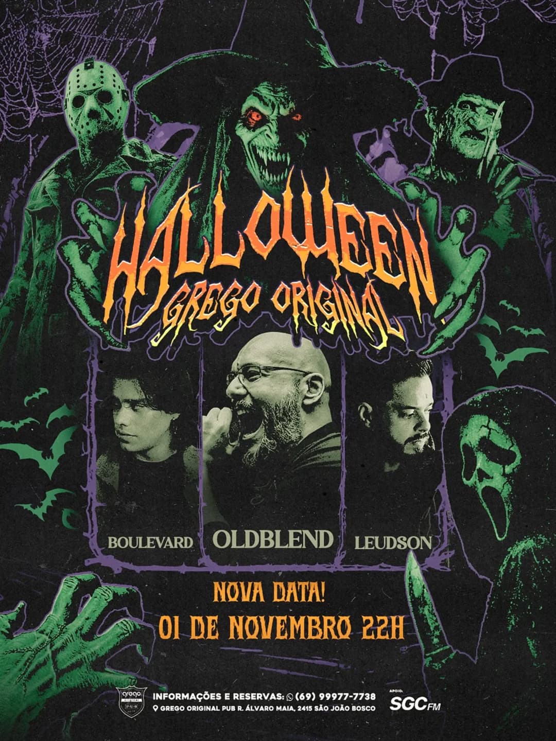 Flyer de Banda Boulevard, Old Blend e DJ Leudson
