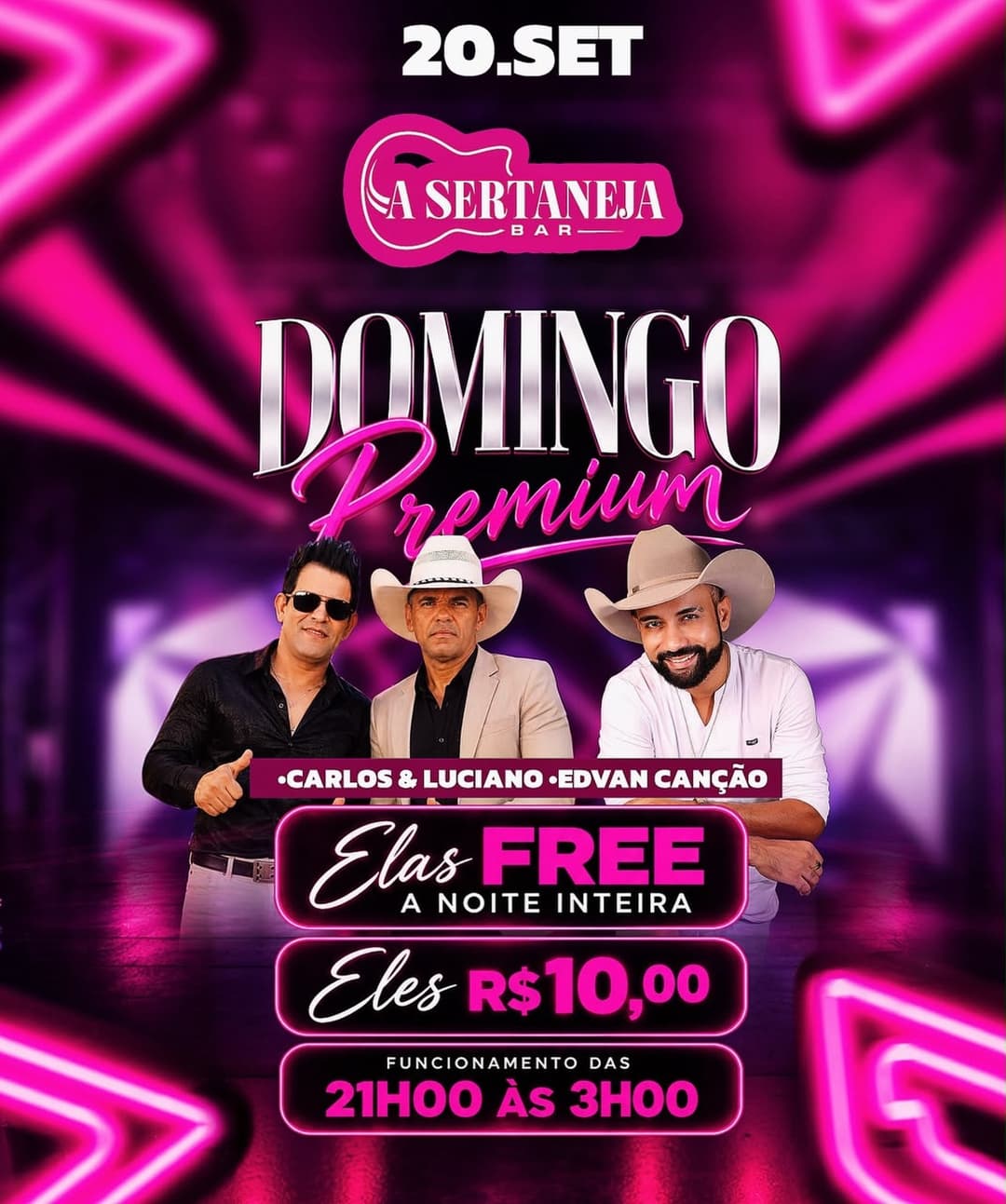 Flyer de Carlos & Luciano e EDVAN CANÇÃO