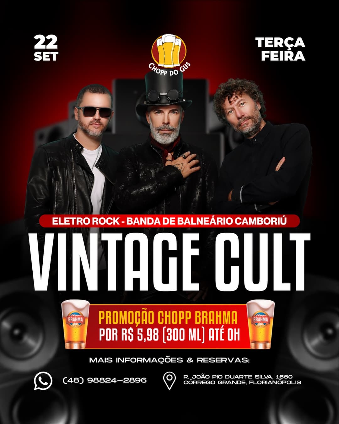 Flyer de Banda Vintage Cult