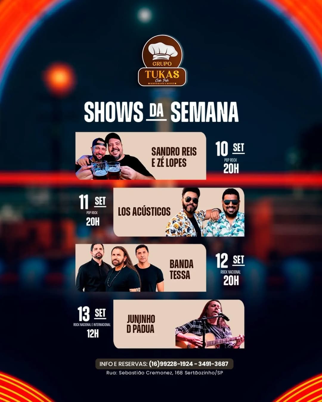 Flyer de Juninho d Pádua