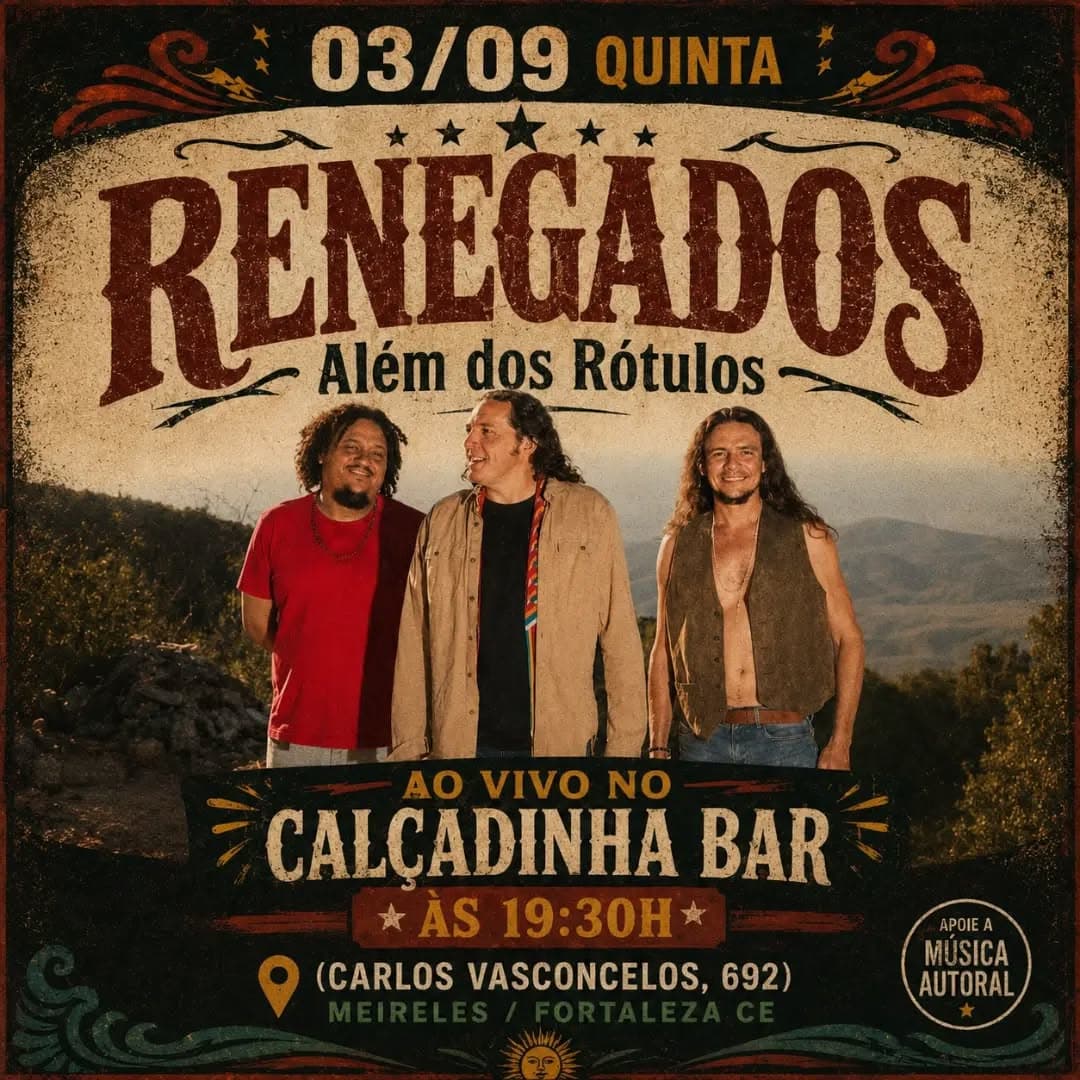 Flyer de Renegados Além dos Rótulos