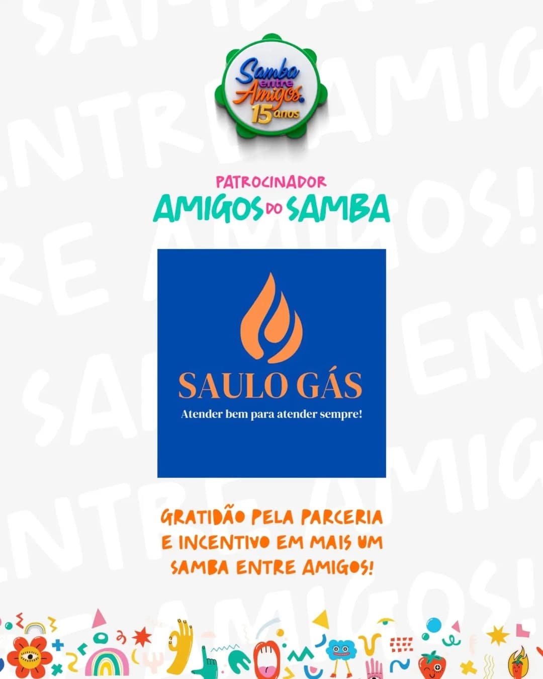 Flyer de Samba entre Amigos e Minas Ordenha