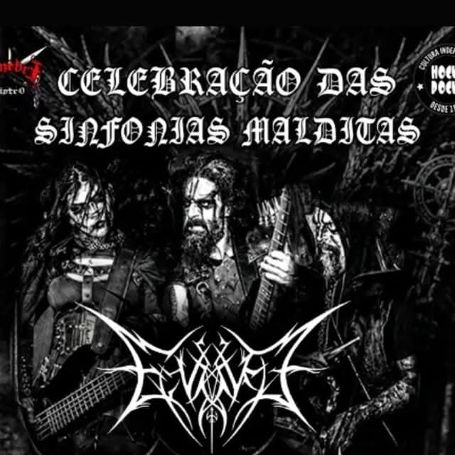 Flyer de Sussurro, EVOKED, MØRK VISDOM e Vehement Storm