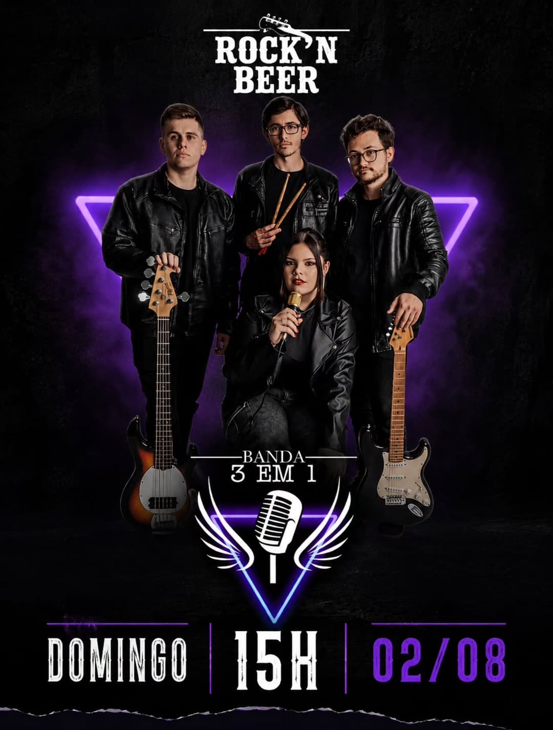 Flyer de Banda 3 em 1
