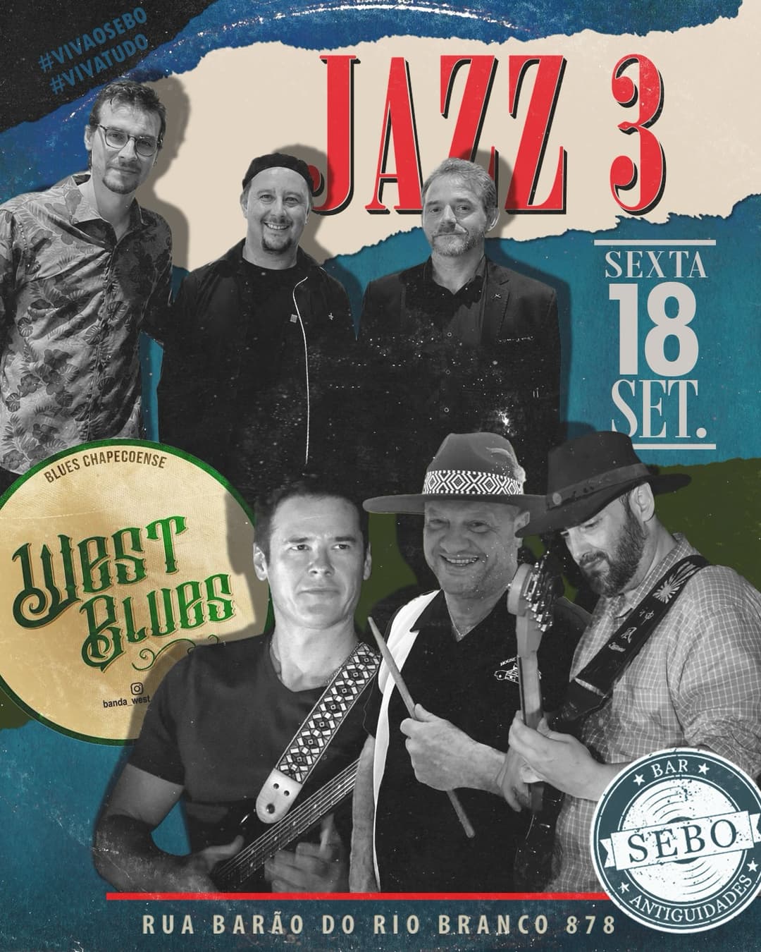 Flyer de Jazz 3 e West Blues