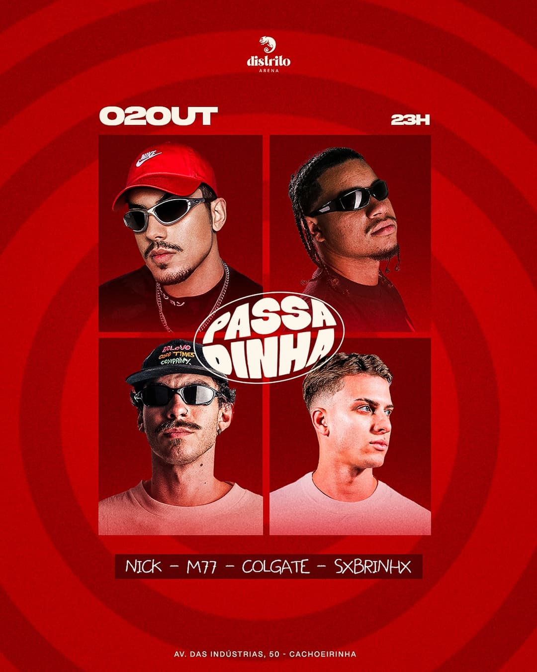 Flyer de Nicky, Colgate, Mauricio Oliveira e Sxbrinhx