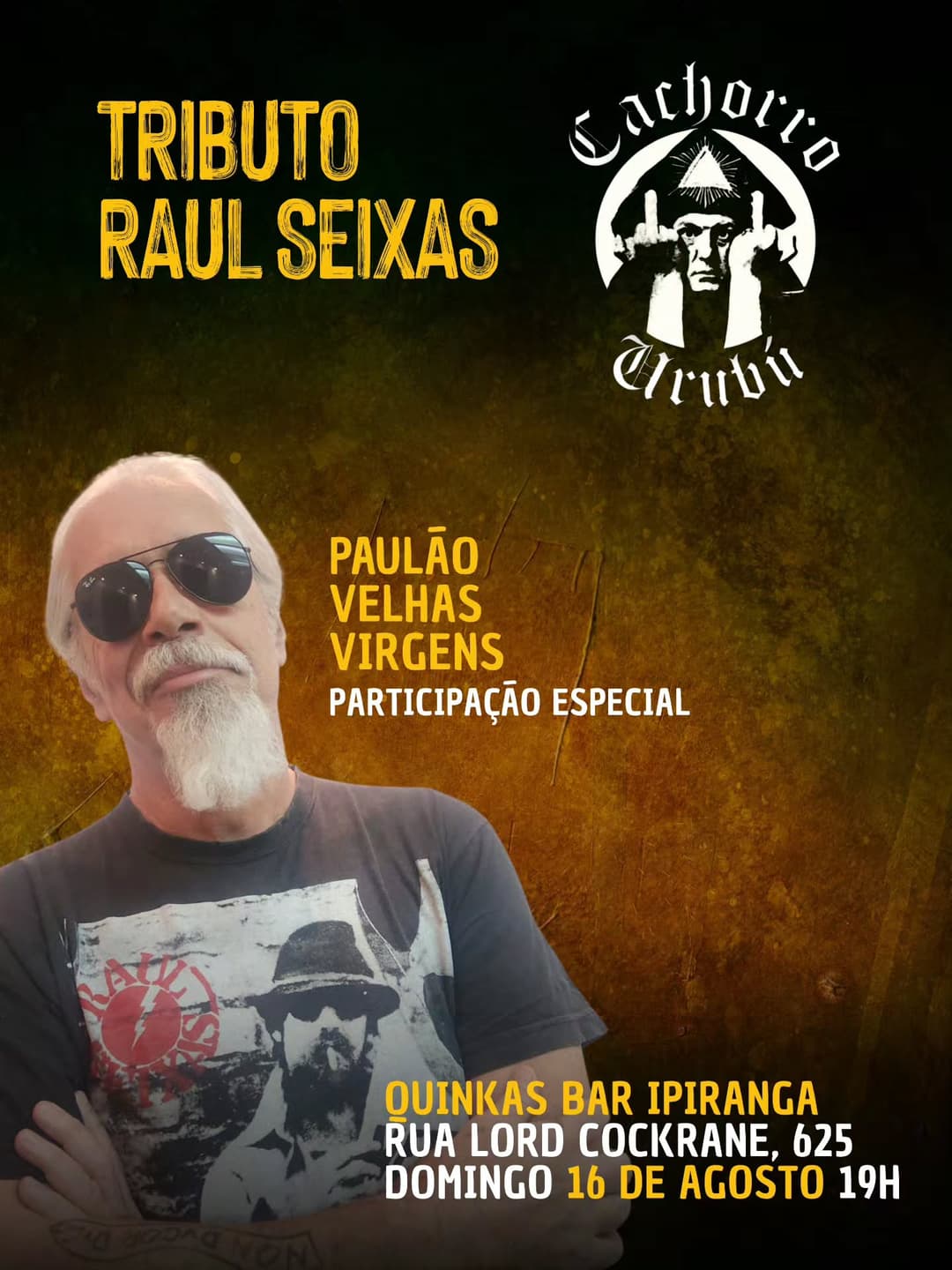 Flyer de Raul Seixas Tributo e paulaovv