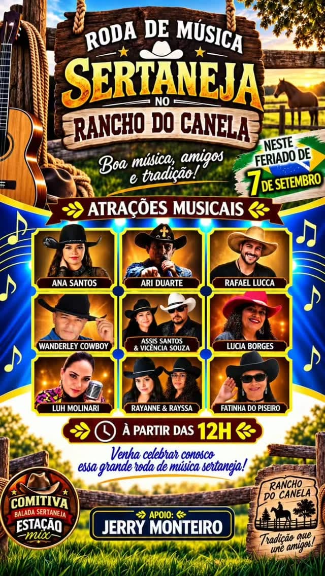 Flyer de Ana Santos, Ari Duarte, Rafael Luka e mais 6 artistas