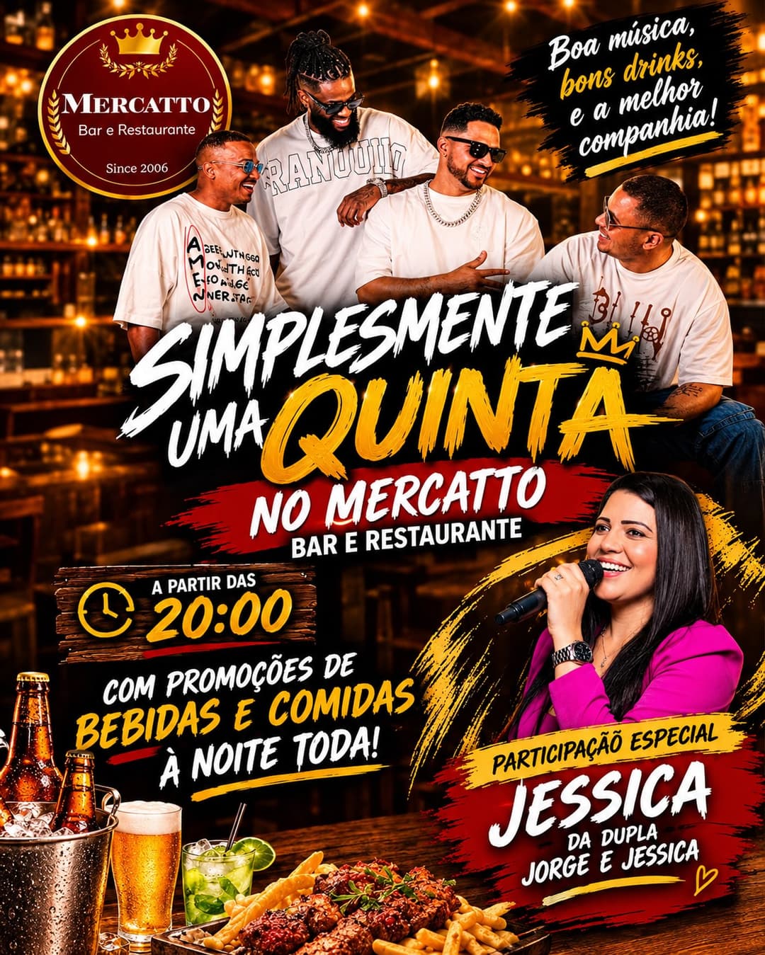 Flyer de Simplesmente Sedução e Jorge & Jéssica