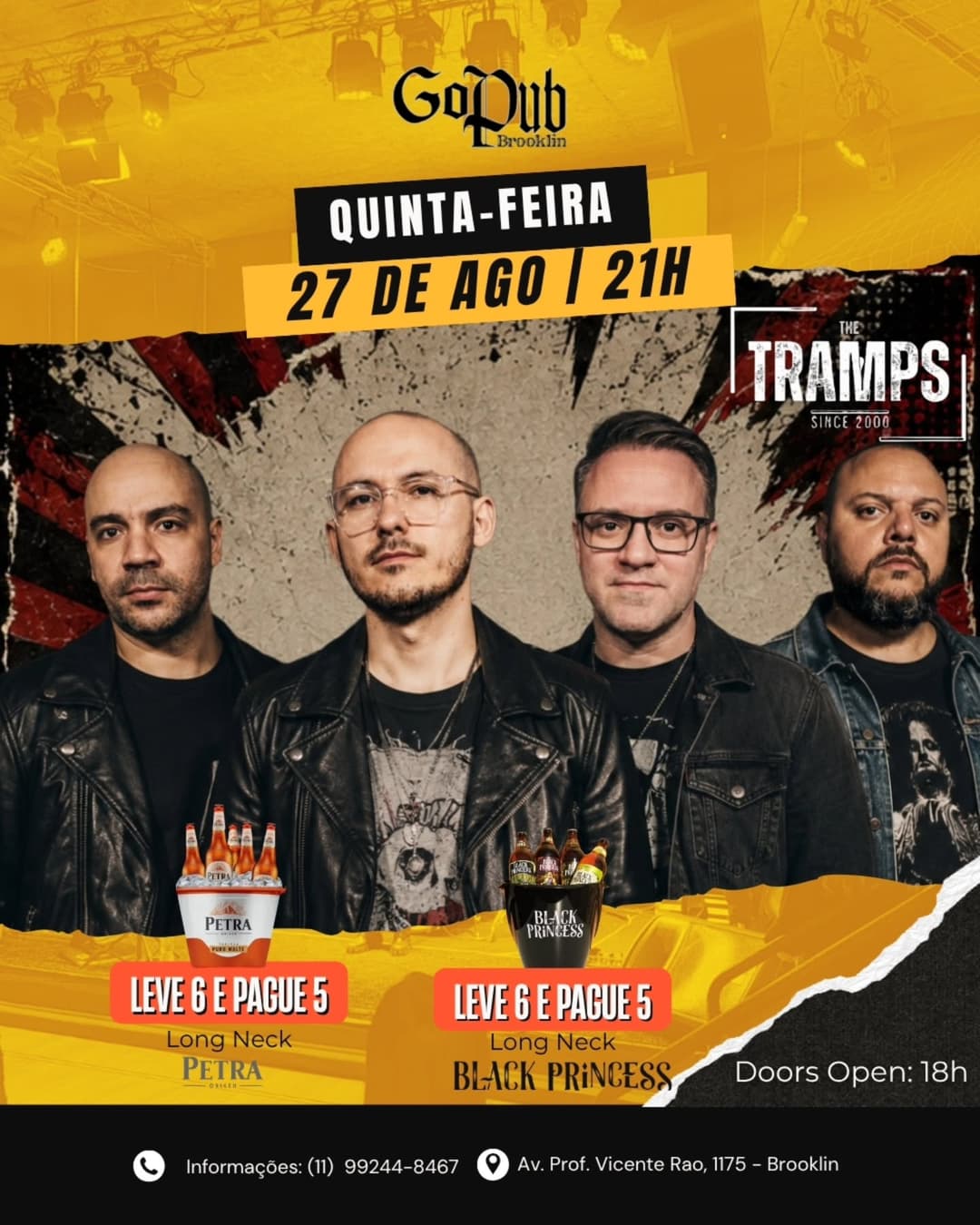 Flyer de Banda The Tramps