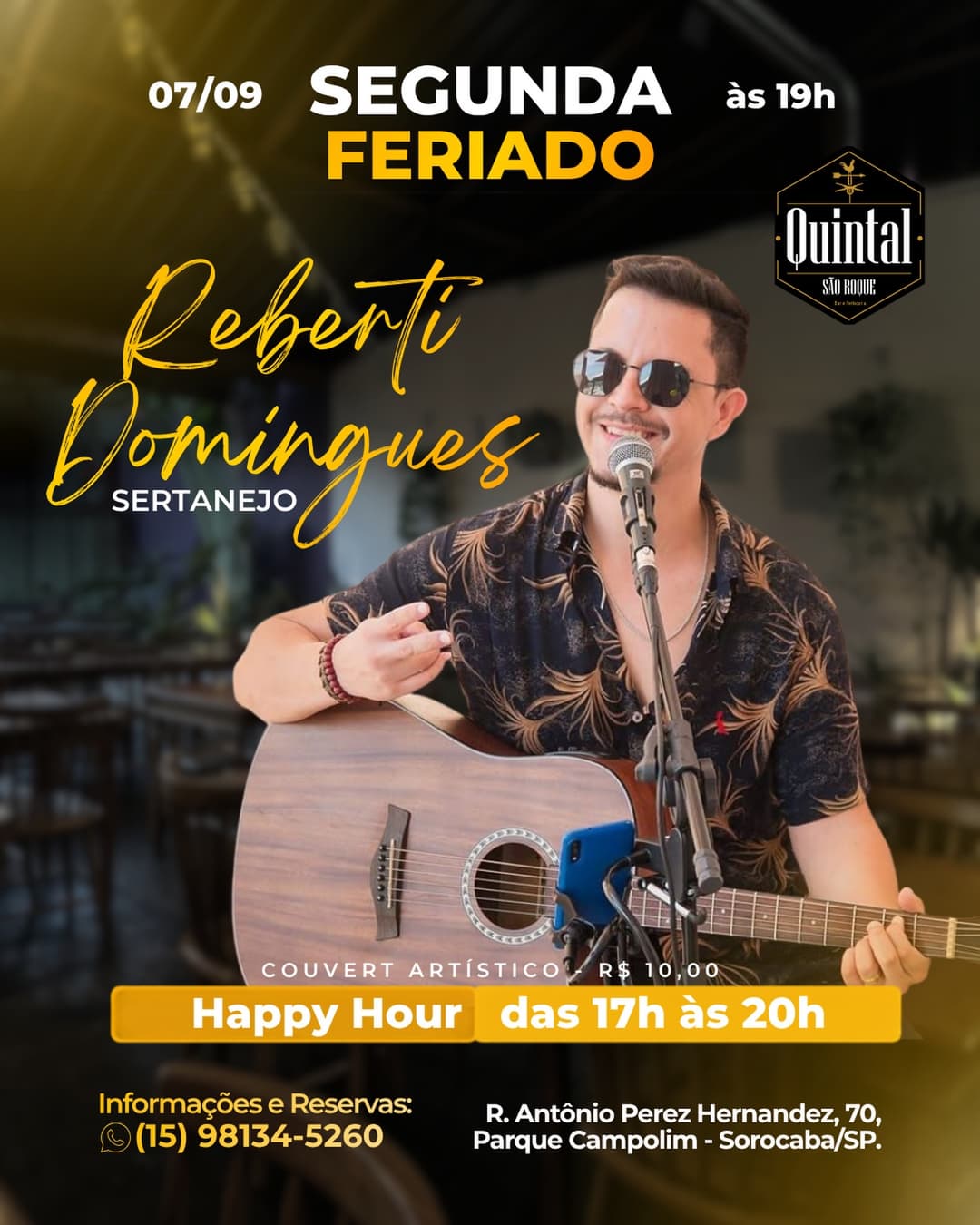Flyer de Reberti Domingues
