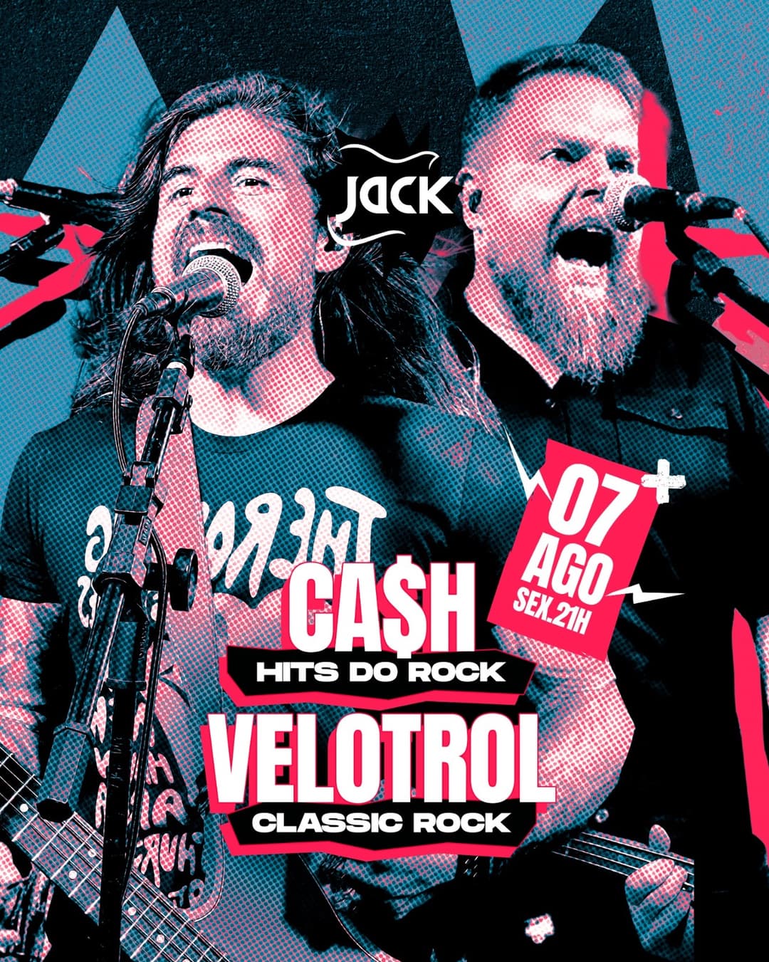 Flyer de Banda CA$H e Velotrol