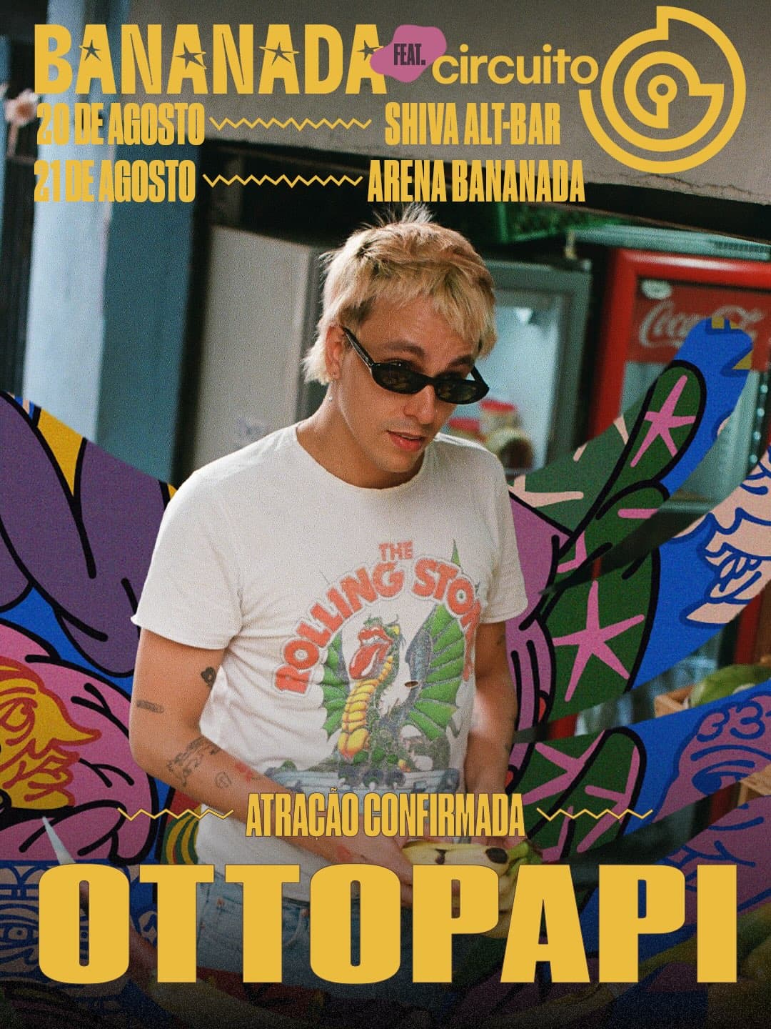 Flyer de Otto Papi e mais 3 artistas