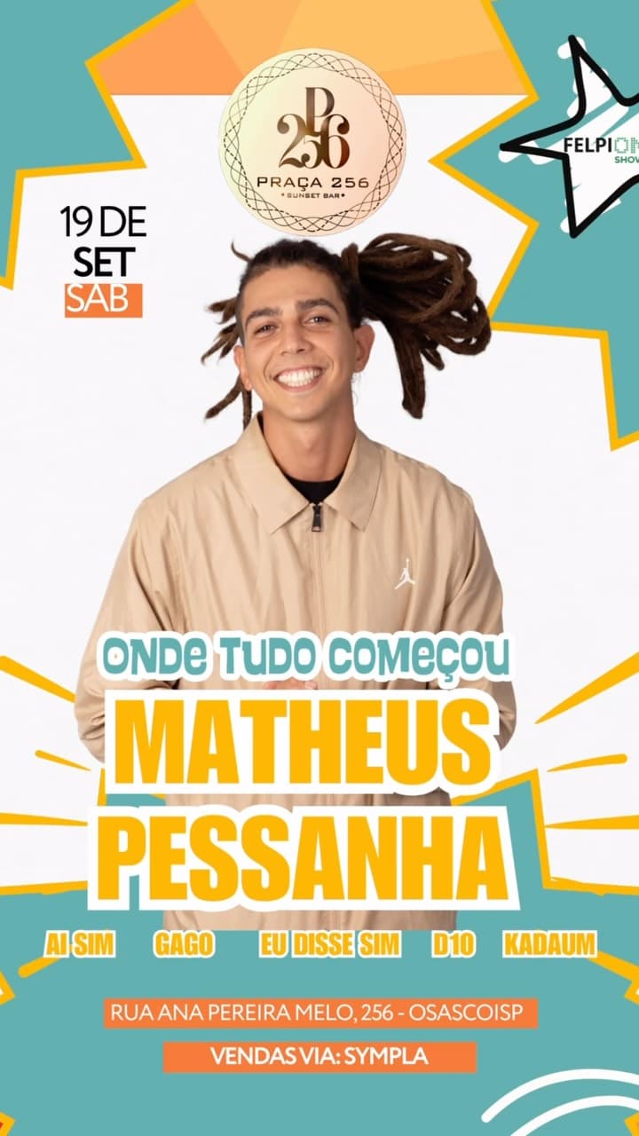 Flyer de Matheus Pessanha