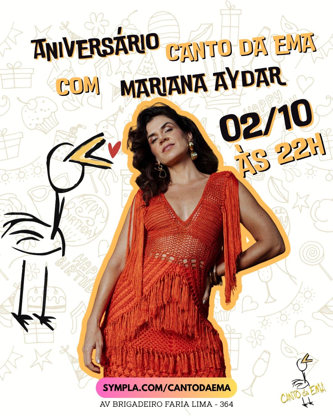Flyer de Mariana Aydar