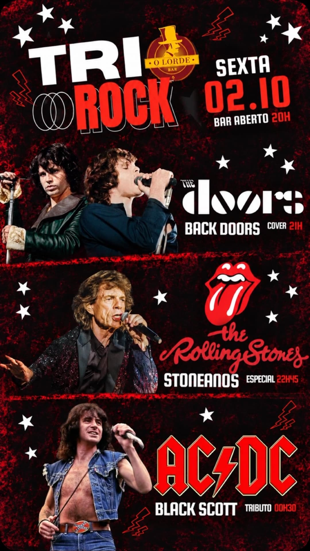 Flyer de Stoneanos, Black Scott e Back Doors