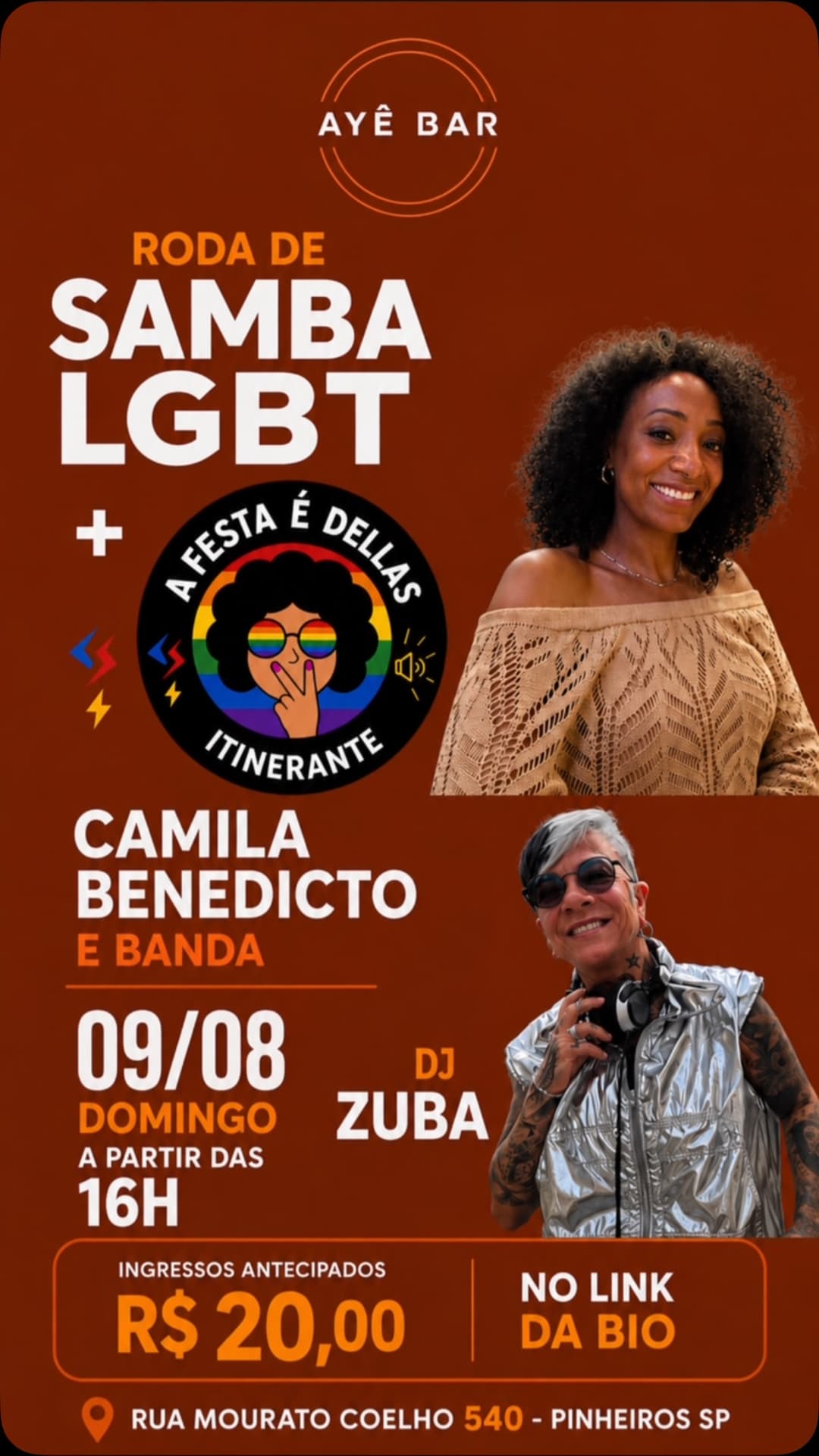 Flyer de Camila Benedicto