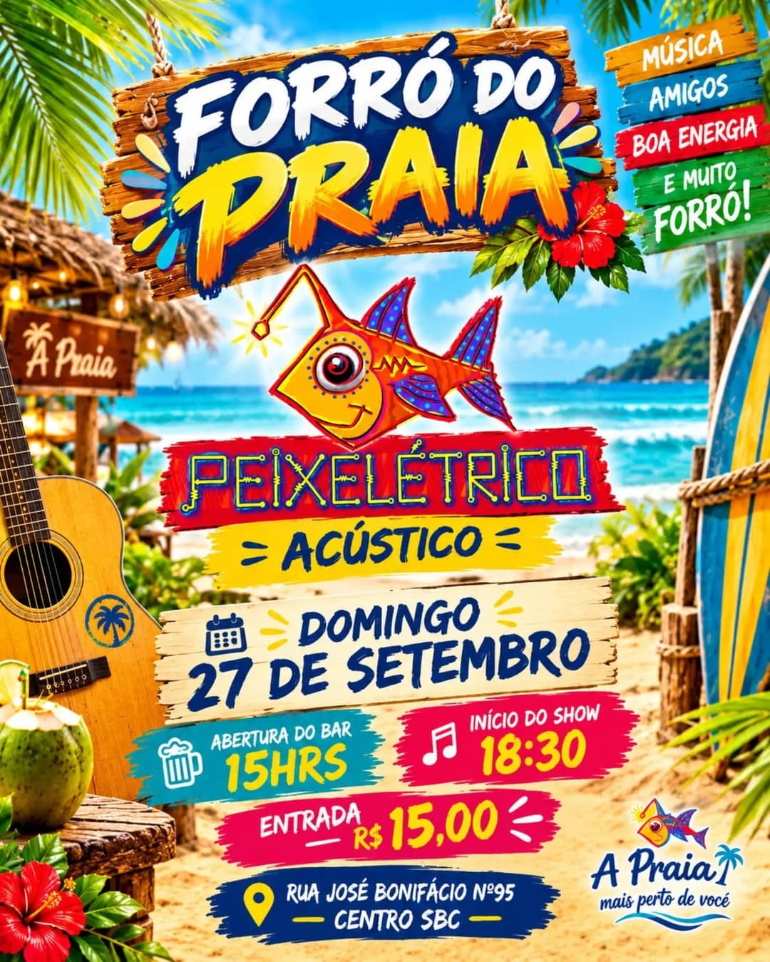 Flyer de Peixeletrico Acústico