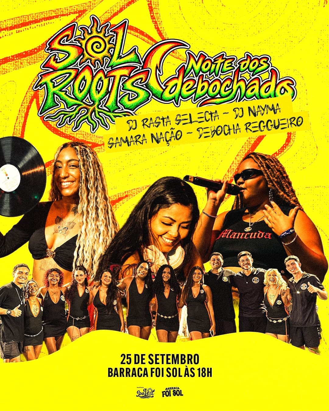 Flyer de DJ Nayma, DJ SAMARA NAÇÃO e mais 2 artistas