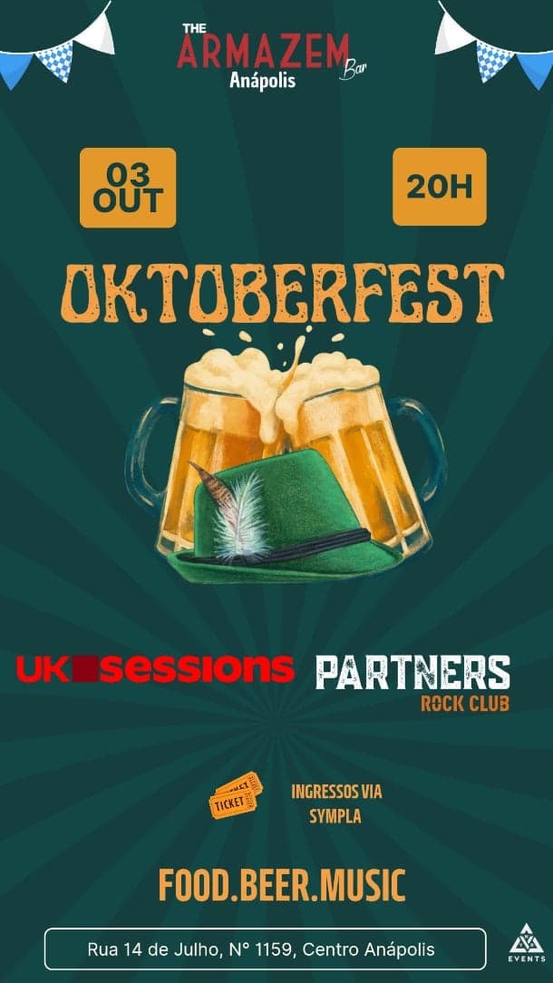 Flyer de UK Sessions e Partners Rock Club