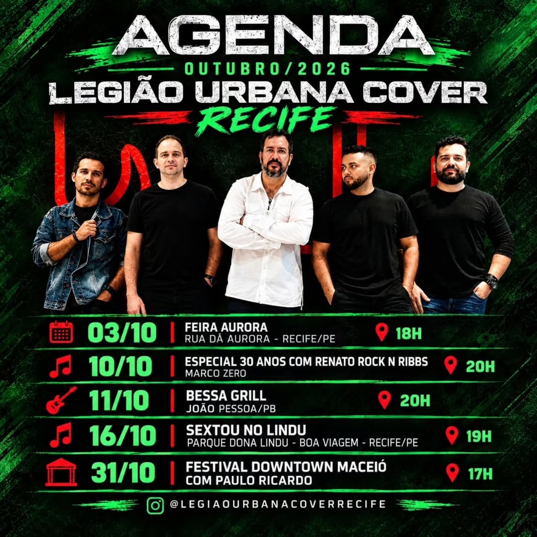 Flyer de Legião Urbana Cover