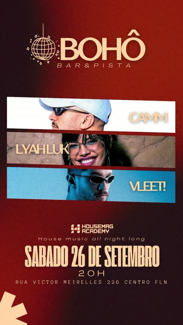 Flyer de Lívia Lucas DJ Lyah Luk, Vleet! e mais 2 artistas