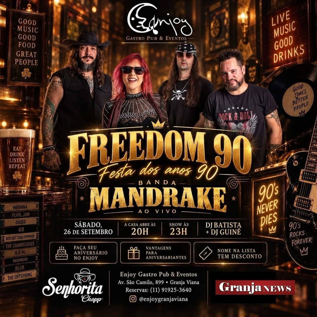 Flyer de Banda Mandrake, DJ Batista e DJ Guiné