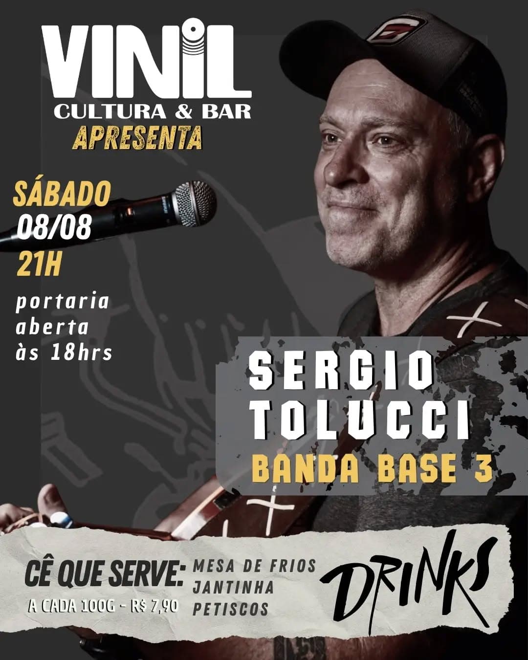 Flyer de Sergio Tolucci e Banda Base 3