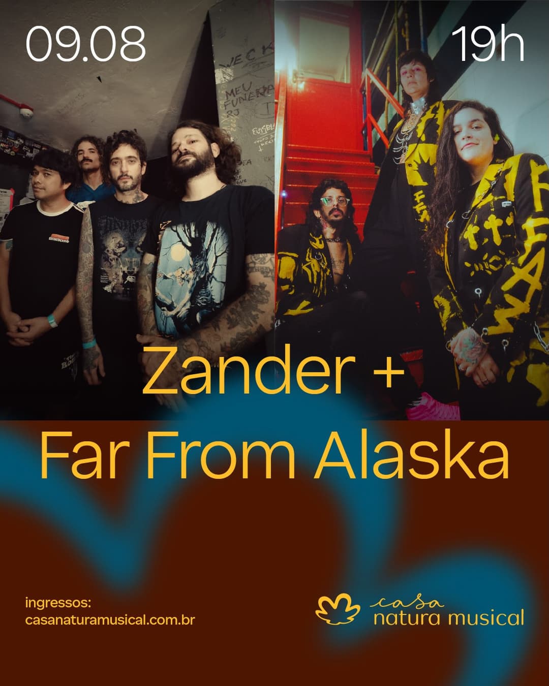 Flyer de Zander, Far From Alaska, ffa e Bóra Zander