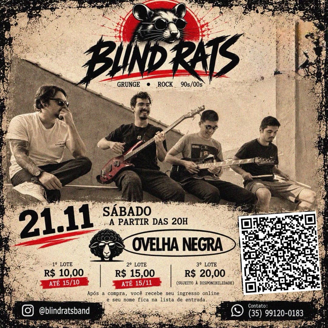 Flyer de Blind Rats Band