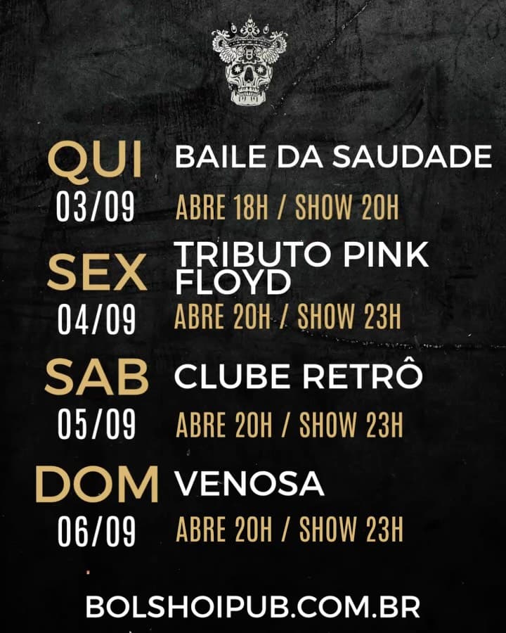 Flyer de Baile da Saudade