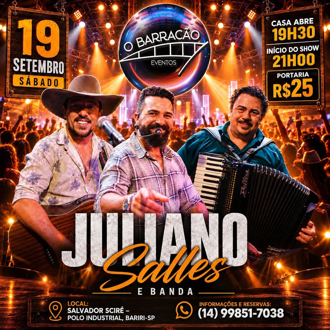 Flyer de Juliano Salles & Banda