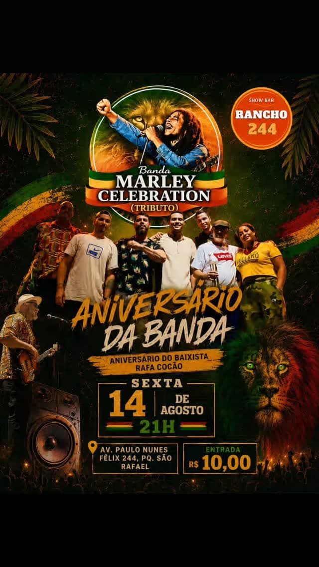 Flyer de Banda Marley Celebration