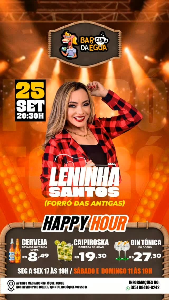 Flyer de Leninha Santos