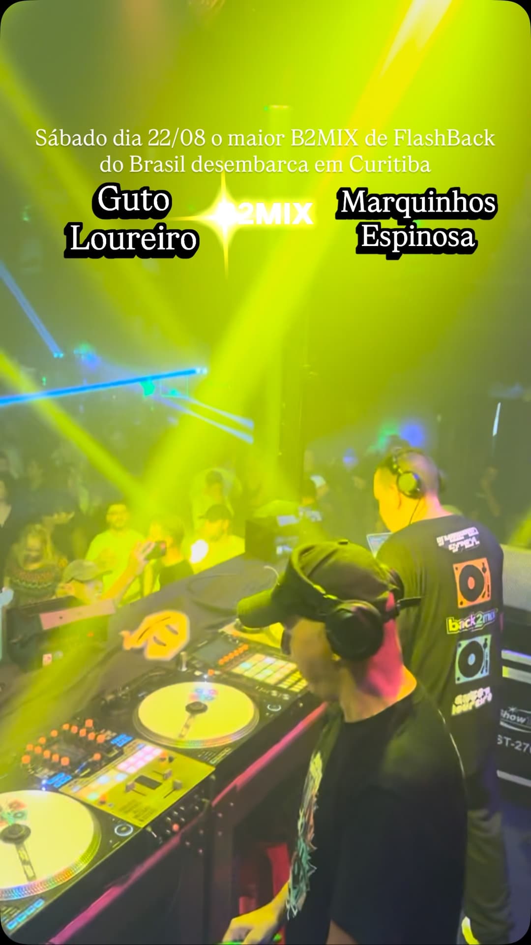 Flyer de DJ Lipe de Souza, Guto Loureiro e Marquinhos Espinosa