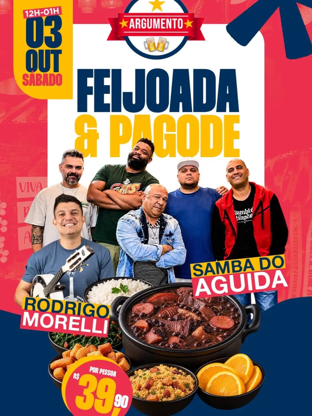 Flyer de Samba do Aguidá e Rodrigo Morelli