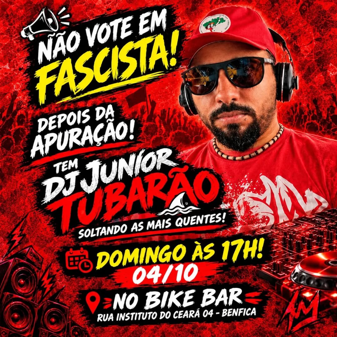 Flyer de DJ Junior Tubarão