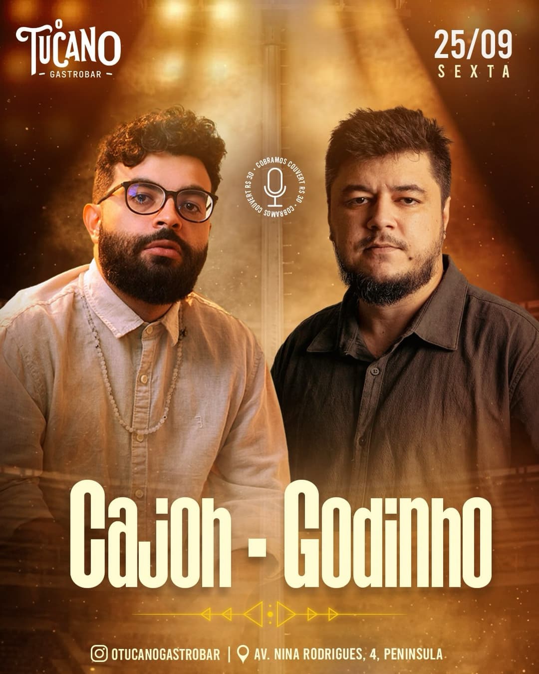 Flyer de Caioh e Godinho