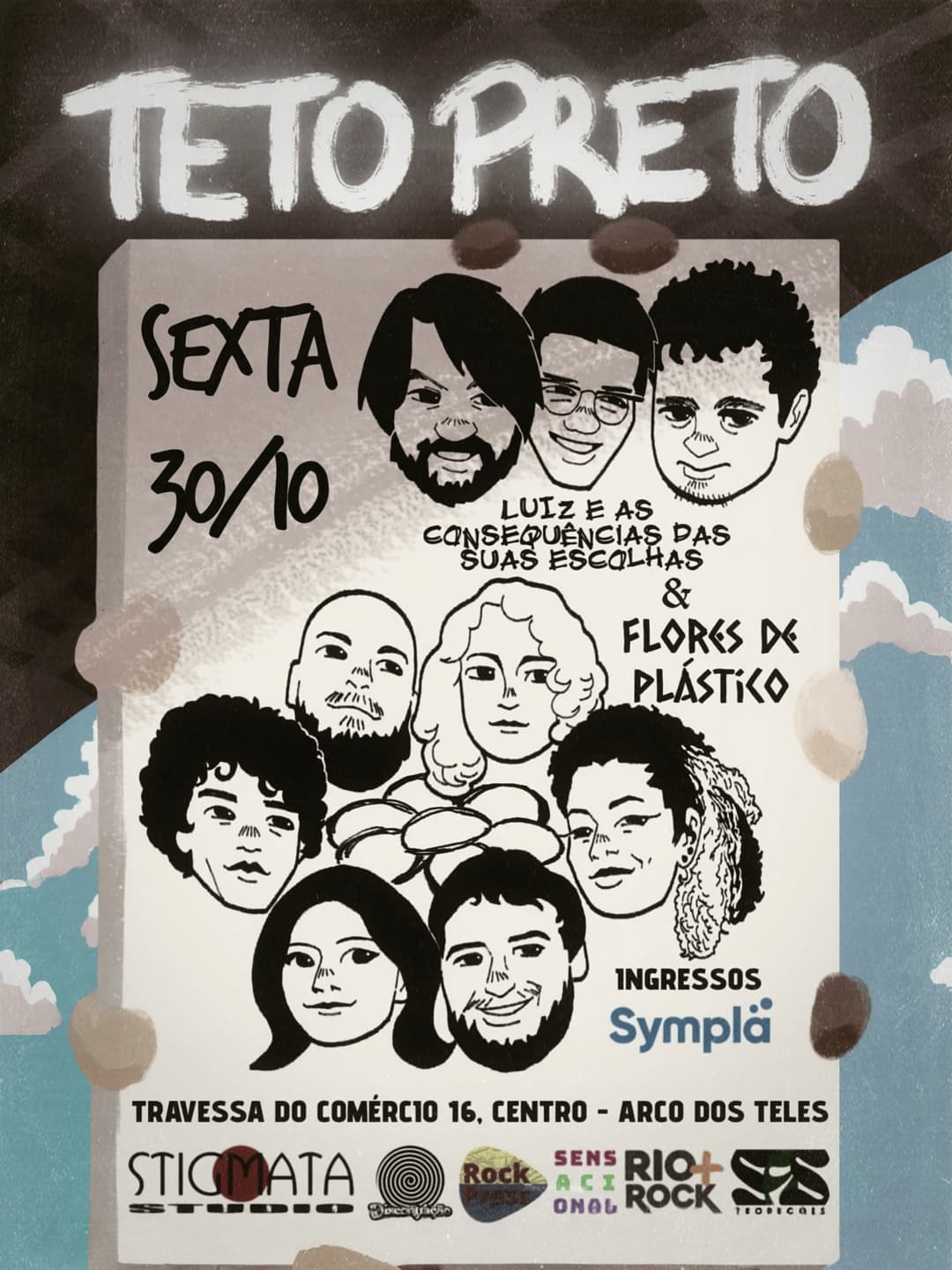 Flyer de Flores de Plástico e Luiz e as Consequências das Suas Escolhas