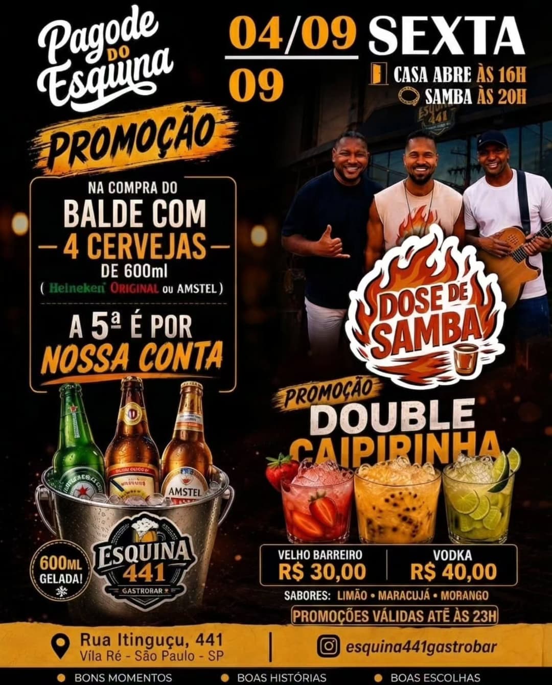 Flyer de Pagode do Esquina