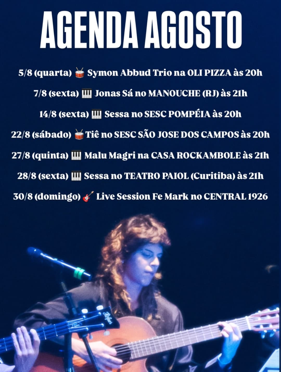 Flyer de Lê Veras e Symon Abbud Trio