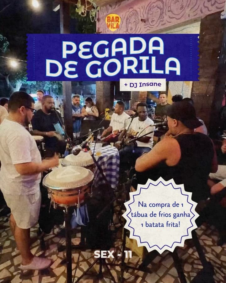 Flyer de Pegada de Gorila e Leyzon Santos