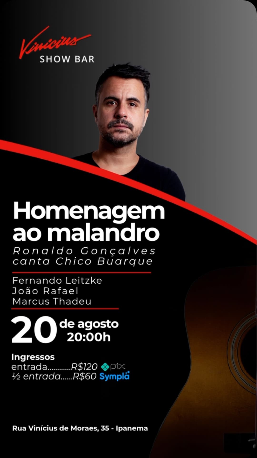 Flyer de Ronaldo Gonçalves