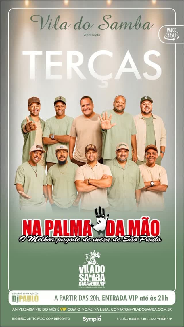 Flyer de Na Palma da Mão e DJ Paulo